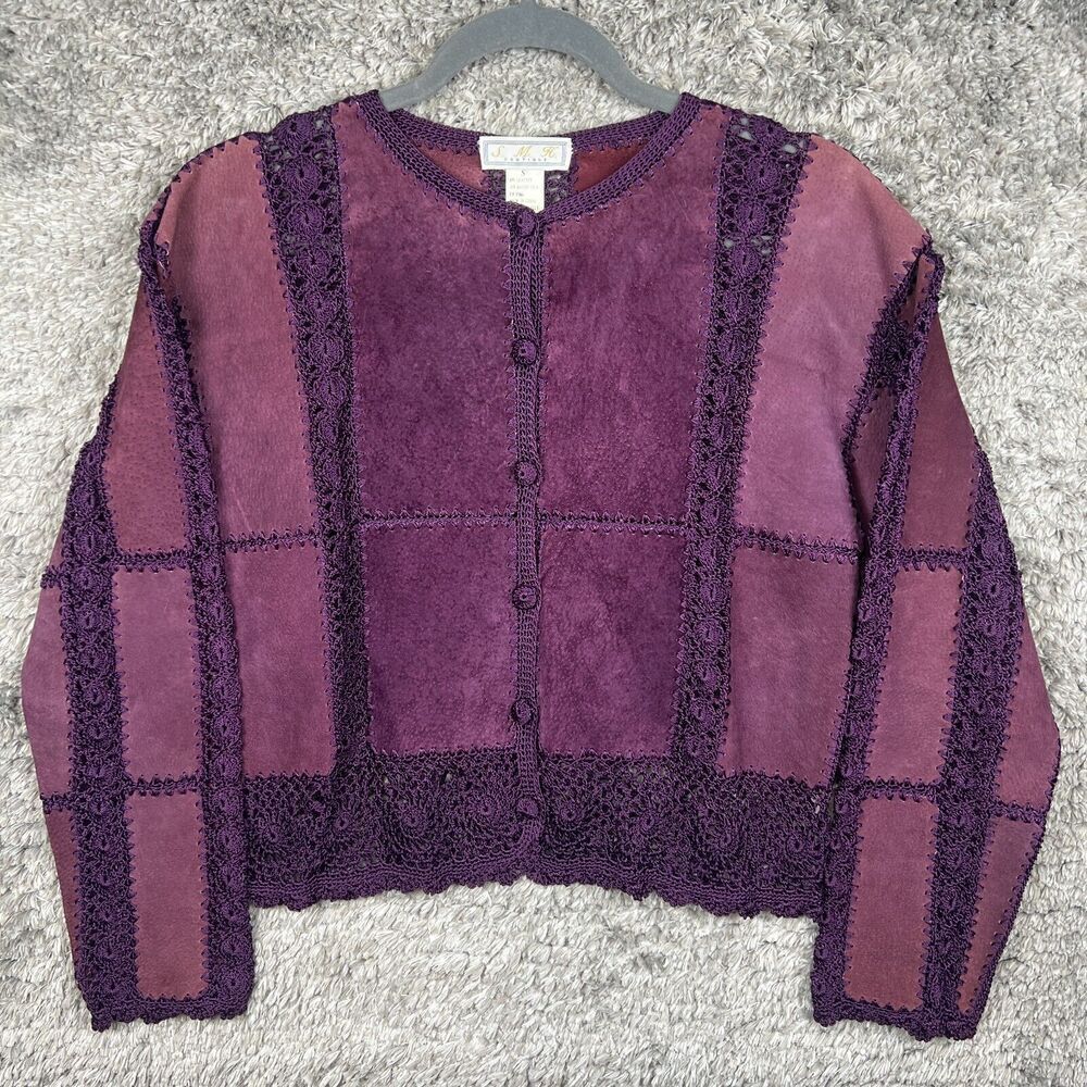 SMH Suede Leather Jacket with Lace Small